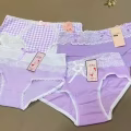 甜美糖果撞色蕾丝边搭配双蝴蝶纯棉档小低腰少女棉质内裤 图片 6