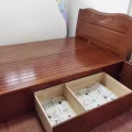 Queen size 双人床架+床垫+床头柜 图片 2