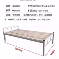 公寓单层双层铁床出租屋铁艺床铁架床实木加厚员工学生宿舍床单双人 图片 4