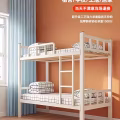 公寓单层双层铁床出租屋铁艺床铁架床实木加厚员工学生宿舍床单双人 图片 8