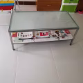 不锈钢双层玻璃茶几便宜卖$60 图片 1