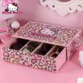 全新限量款豹纹hello Kitty超大号首饰盒收纳盒珠宝盒 图片 6