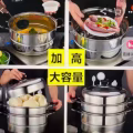 蒸锅 4层 不锈钢 38cm 图片 1