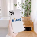 送手机膜！苹果11/12新款iPhone全包镜头创意刺绣NICE/RICH手机壳 图片 2