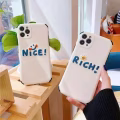 送手机膜！苹果11/12新款iPhone全包镜头创意刺绣NICE/RICH手机壳 图片 1