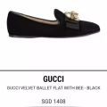 Gucci Velvet Ballet Flat with Bee 图片 1