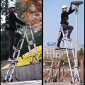 多功能梯子 伸缩梯子人字梯铝合金加厚工程折叠梯 家用多功能升降楼梯 图片 4
