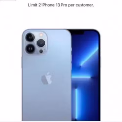 你牵线，我拿手机，现场签现场拿。 苹果13por max 128GB 远峰蓝 $