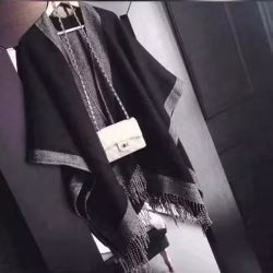 Men's and women's double-sided shawl tas