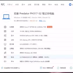 ACER PREDATOR HELLIOS 300 PH317-52 17.3吋