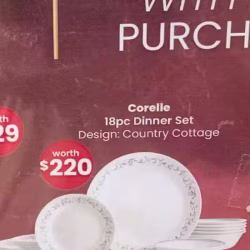 Corelle 18pc dinner set