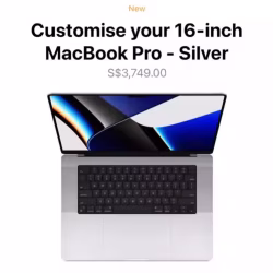 全新 MacBook Pro 16inch 512GB， cpu M1pro