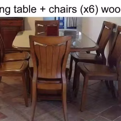 餐桌+餐椅(x6) dining table & chairs