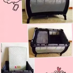 二手婴儿床加海马床垫