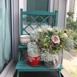 地中海蓝 木花架