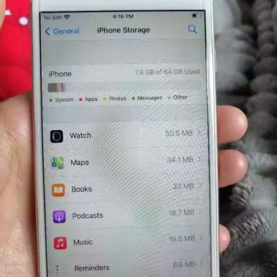iphone 6s 金色 64g 电池100% 图片 2
