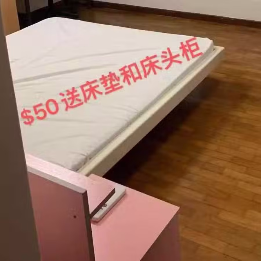 9成新家私出售,买一送一 双人床单人床书桌洗衣机 图片 4