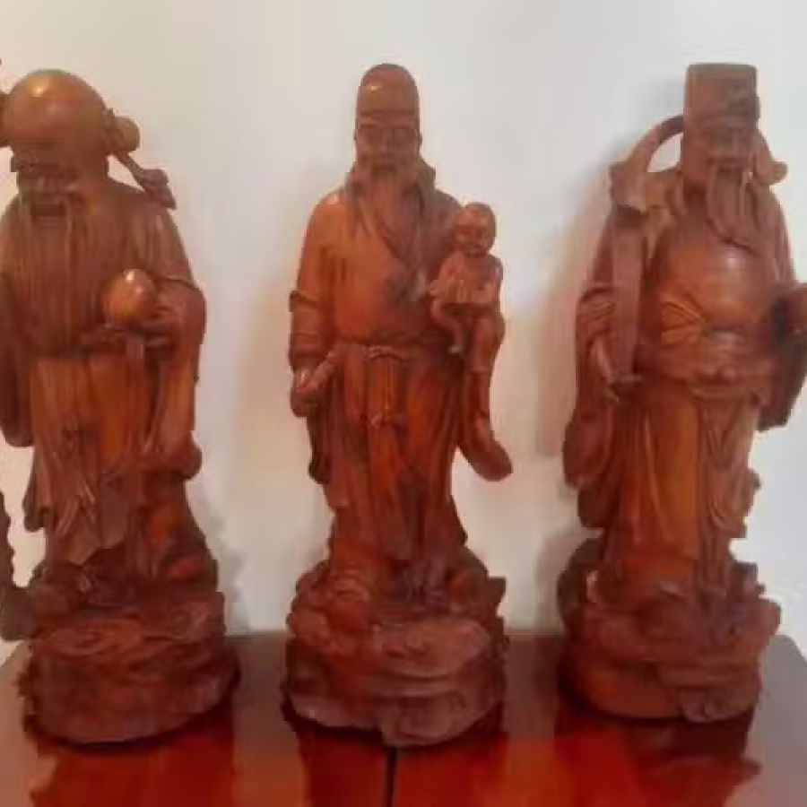 木雕 福,祿,寿 图片 1