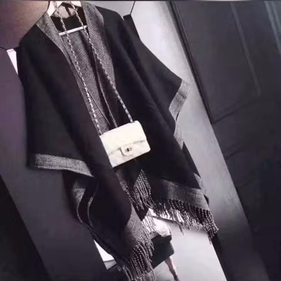 Men's and women's double-sided shawl tas 图片 1