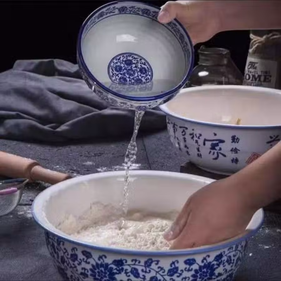 全新大号加厚和面盆陶瓷面盆和面、醒面、腌菜、腌肉、陶瓷材质首先 图片 7