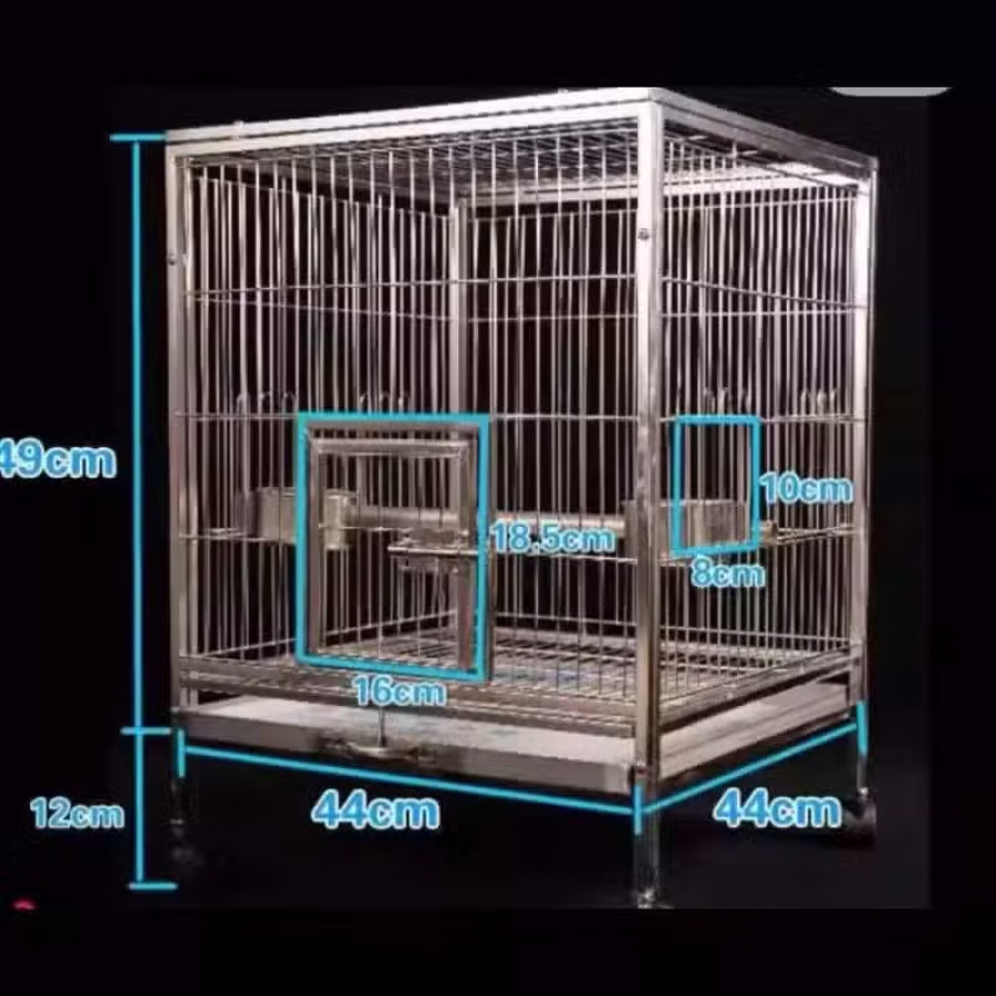 崭新 白钢鸟笼 图片 2