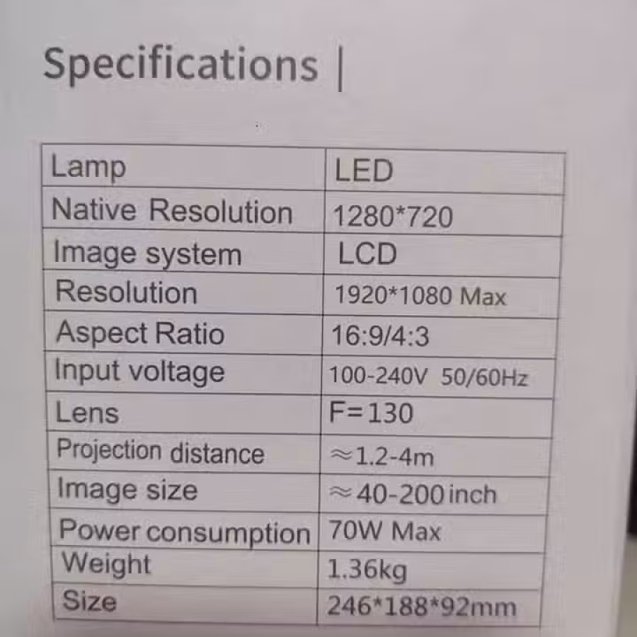 Projector HD 1080P 图片 4