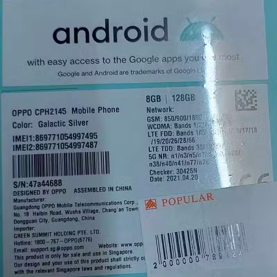 全新OPPO RENO5 5G 图片 1