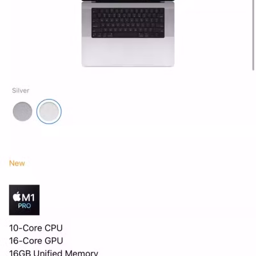 全新 MacBook Pro 16inch 512GB， cpu M1pro 图片 2