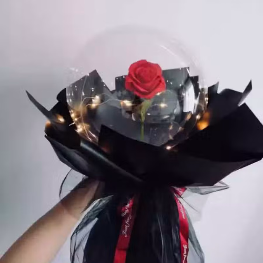 情人节波波球玫瑰花束 图片 2