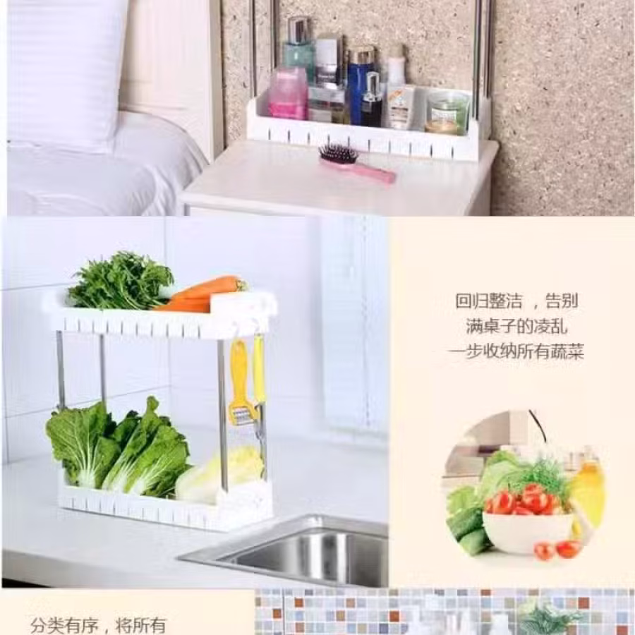 厨房夹缝收纳架置物架冰箱.卫生间.缝隙靠墙.桌面.浴室沥水收纳架超窄可移动 图片 4