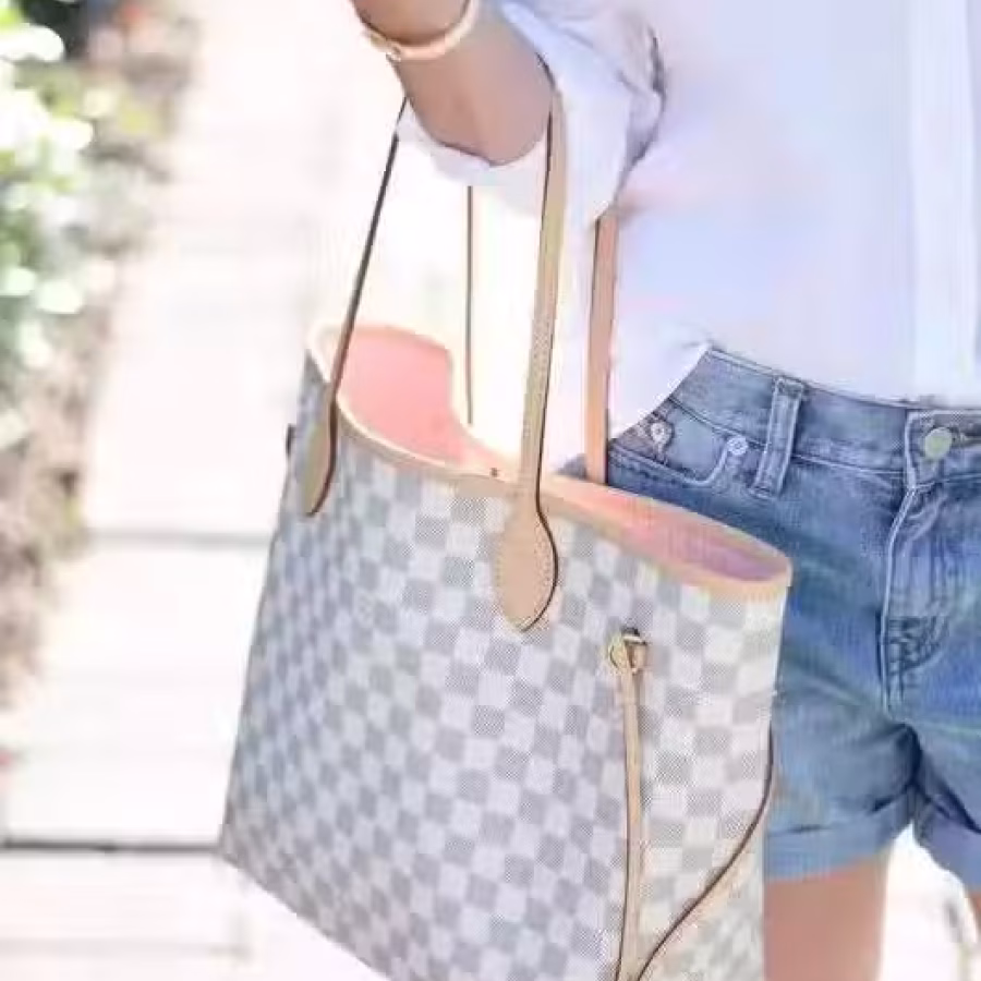 【LV经典款正品】Neverfull MM N41605（99%新） 图片 5