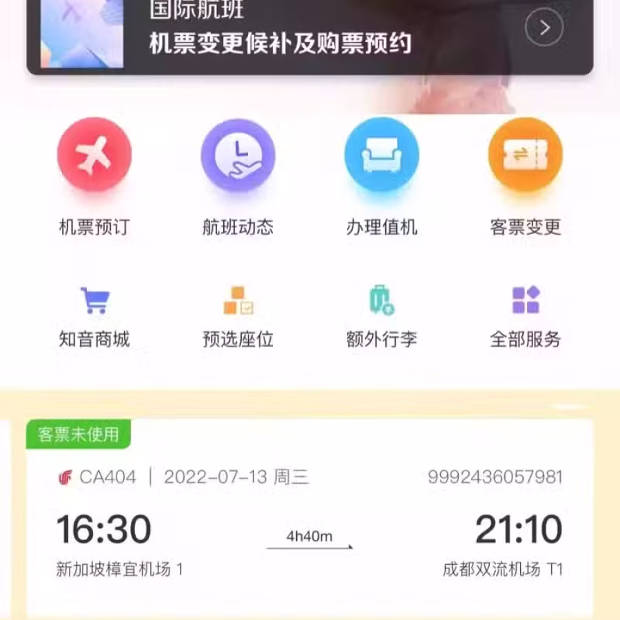 坡回中国成都机票 图片 1