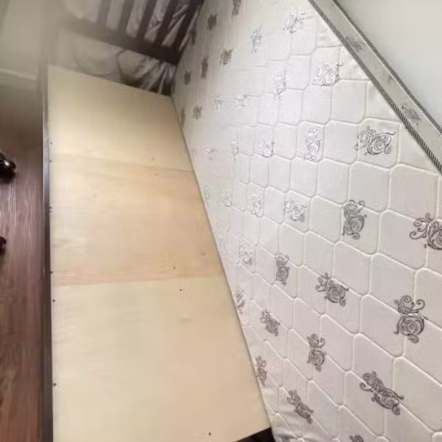 单人实木床和床垫 图片 2