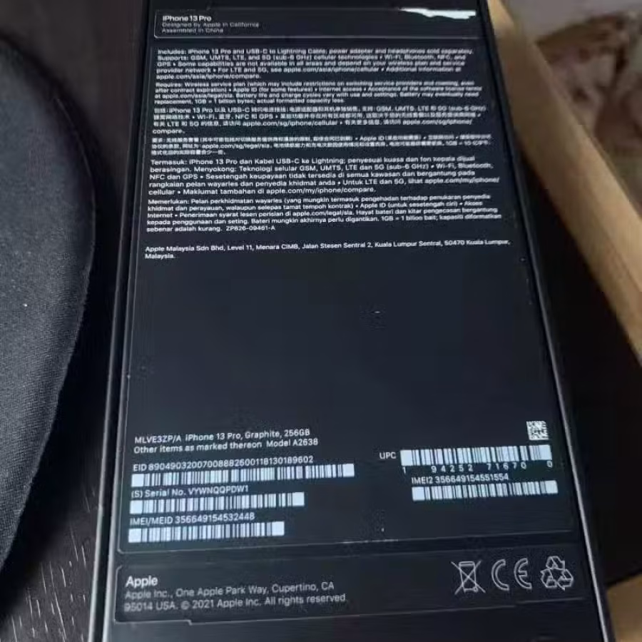 新签iPhone13 pro 石墨黑出售 图片 2
