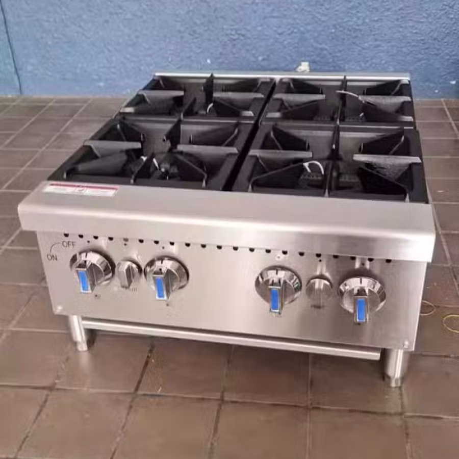 4 head open gas burner range stove 图片 1
