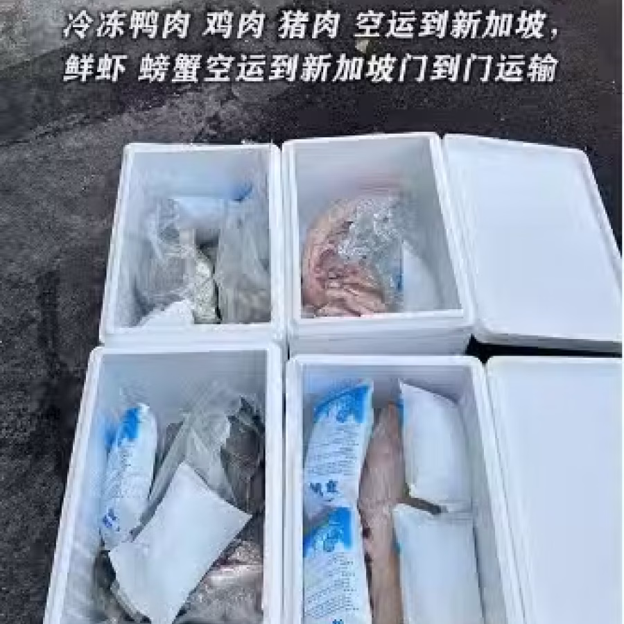 冷冻食品肉类大闸蟹空运到新加坡 图片 1