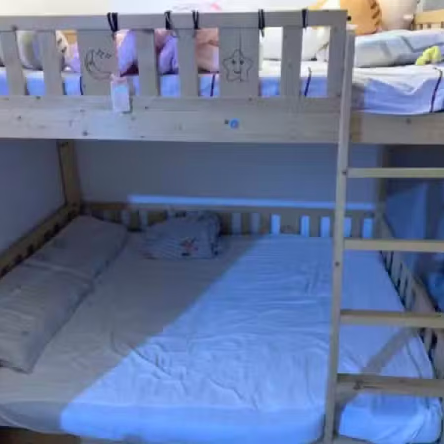 上下铺实木床 图片 1