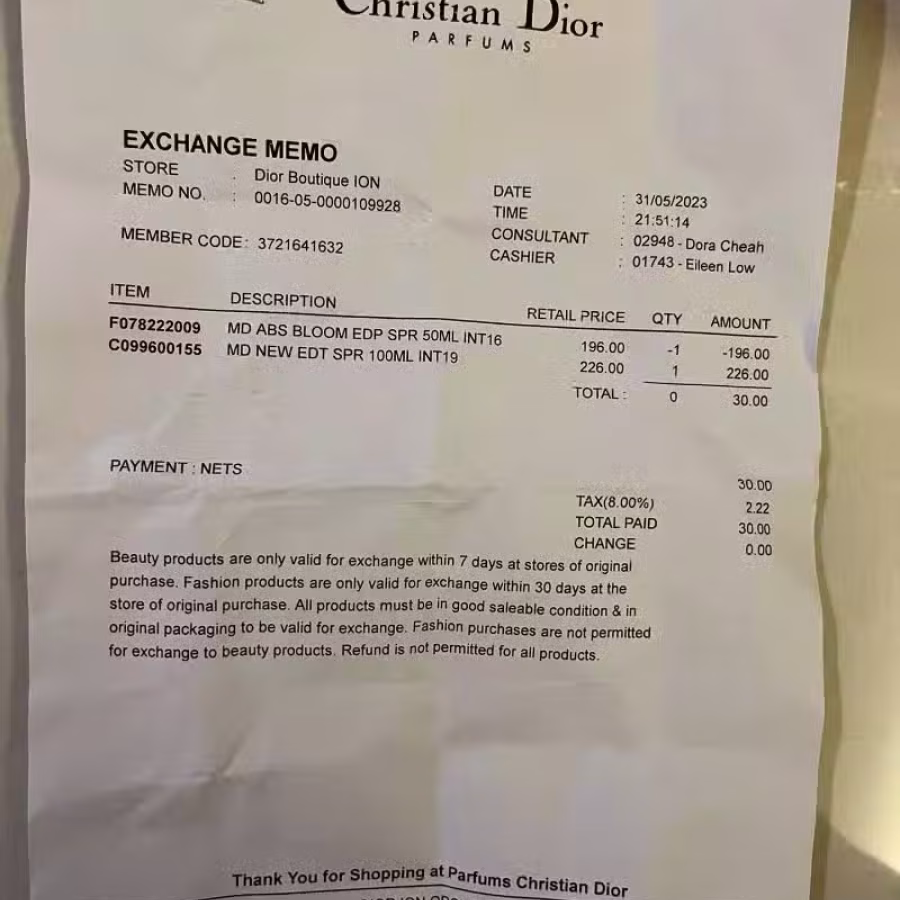 Miss Dior Eau De Toilette 100ml 全新转卖 图片 2