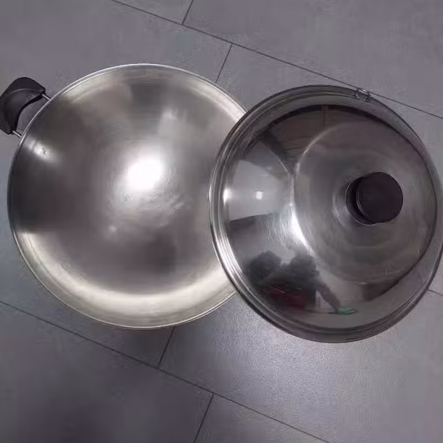 不锈钢炒锅。 图片 2
