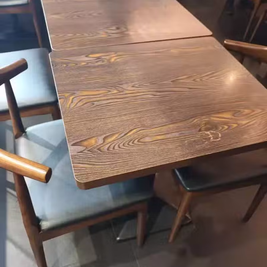 餐馆用的2人4人桌椅  和靠背皮椅 图片 1