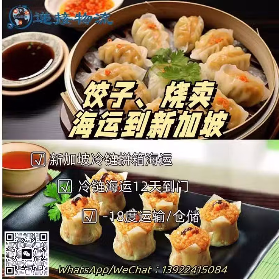 饺子早茶点心冷链海运到新加坡 图片 1