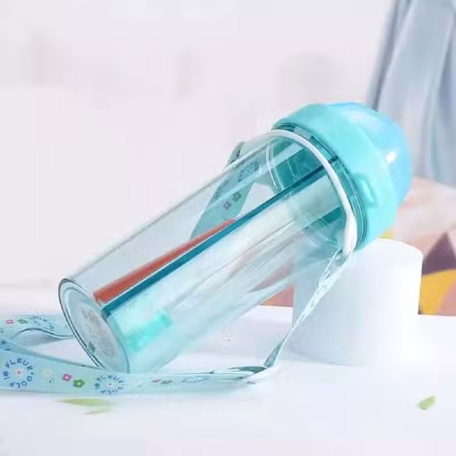 全新—*便宜处理*—水杯—可装两种水—2根吸管 图片 10