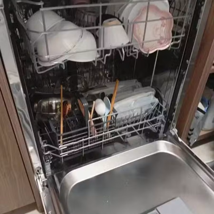 实木餐边柜 洗碗机 图片 5