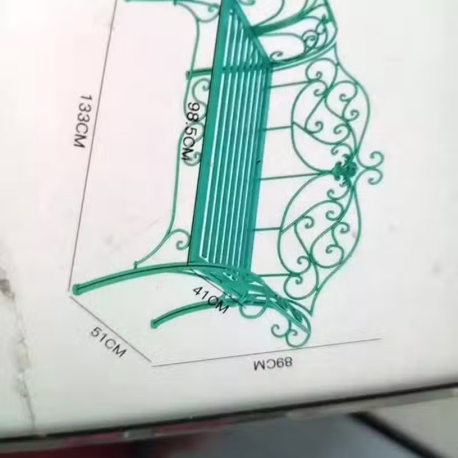 铁艺双人椅子 图片 2