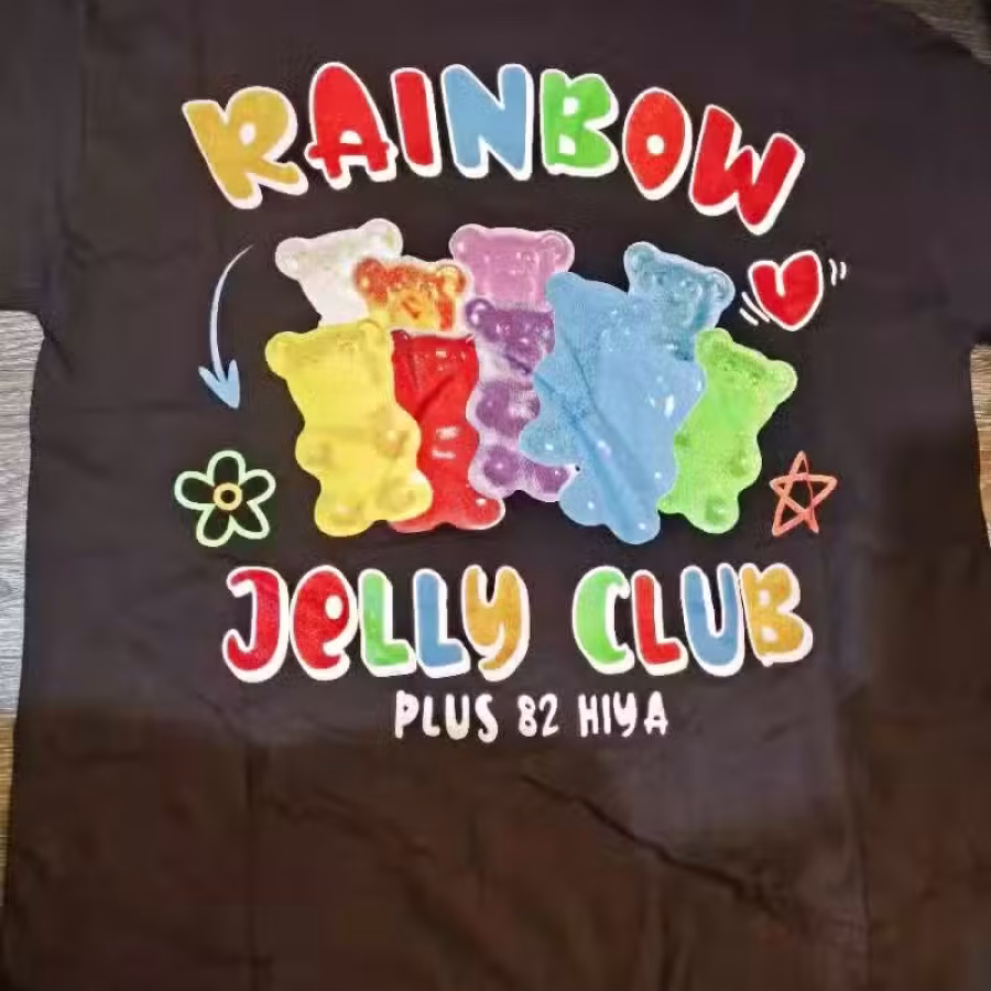 Rainbow Jelly Design T-shirt New 图片 2