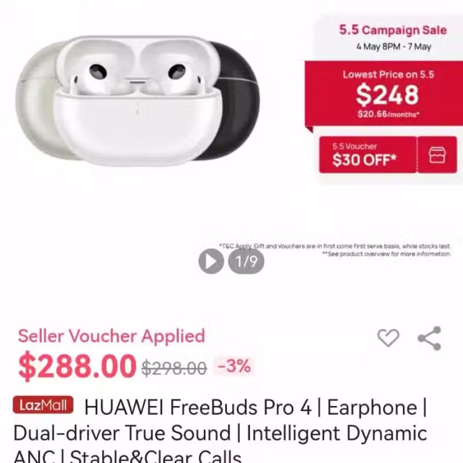 全新未拆封，华为FreeBuds Pro 4悦彰耳机，高解析无损音质 图片 1