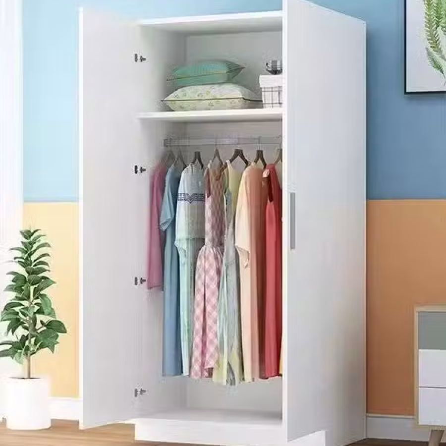 衣柜家用卧室小户型现代简约经济型加固出租房简易组装衣橱储物柜 图片 1