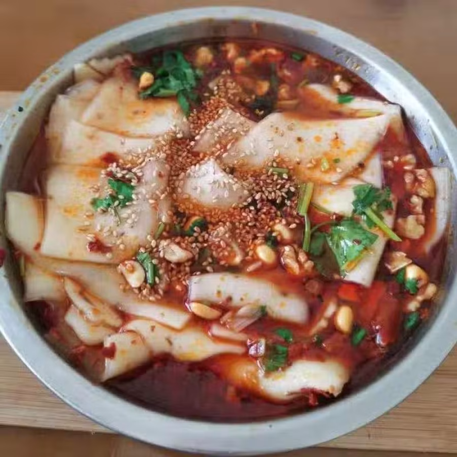 正宗甘肃定西纯手工土豆粉条宽粉.流汁宽粉.火锅粉 图片 1