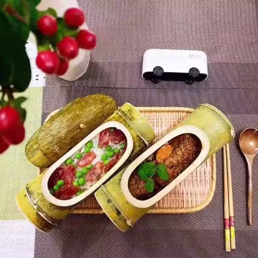 9.9成新纯天然新鲜带盖竹筒.竹筒饭.竹筒汤.竹筒排骨.竹筒鸡肉.竹筒糯米饭 图片 1