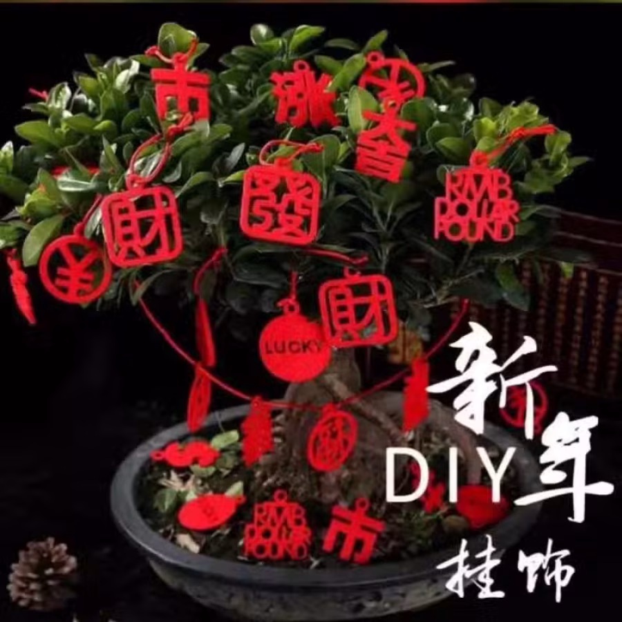 全新.新年植物盆栽装饰挂件.家用商用.大植物小植物都可用 图片 8